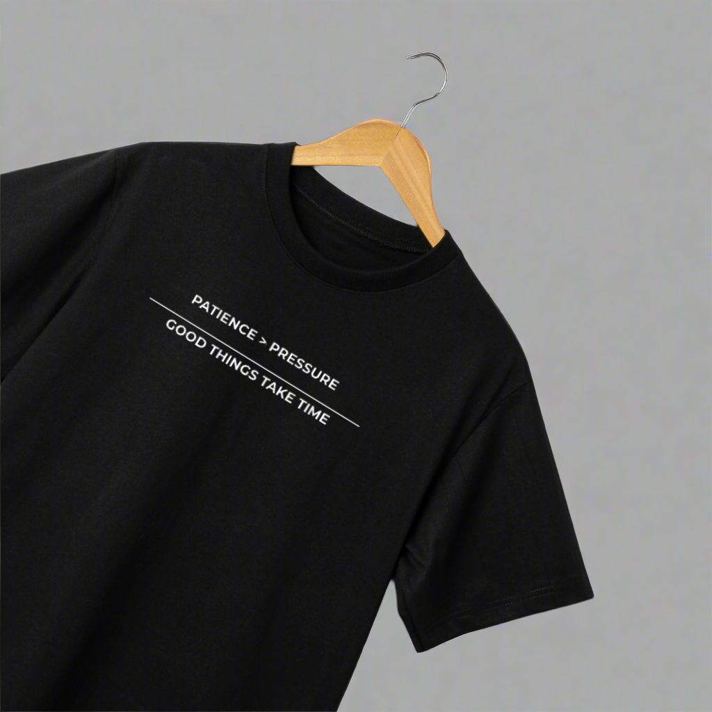 'Patience Over Pressure' // Oversized Terry Tee
