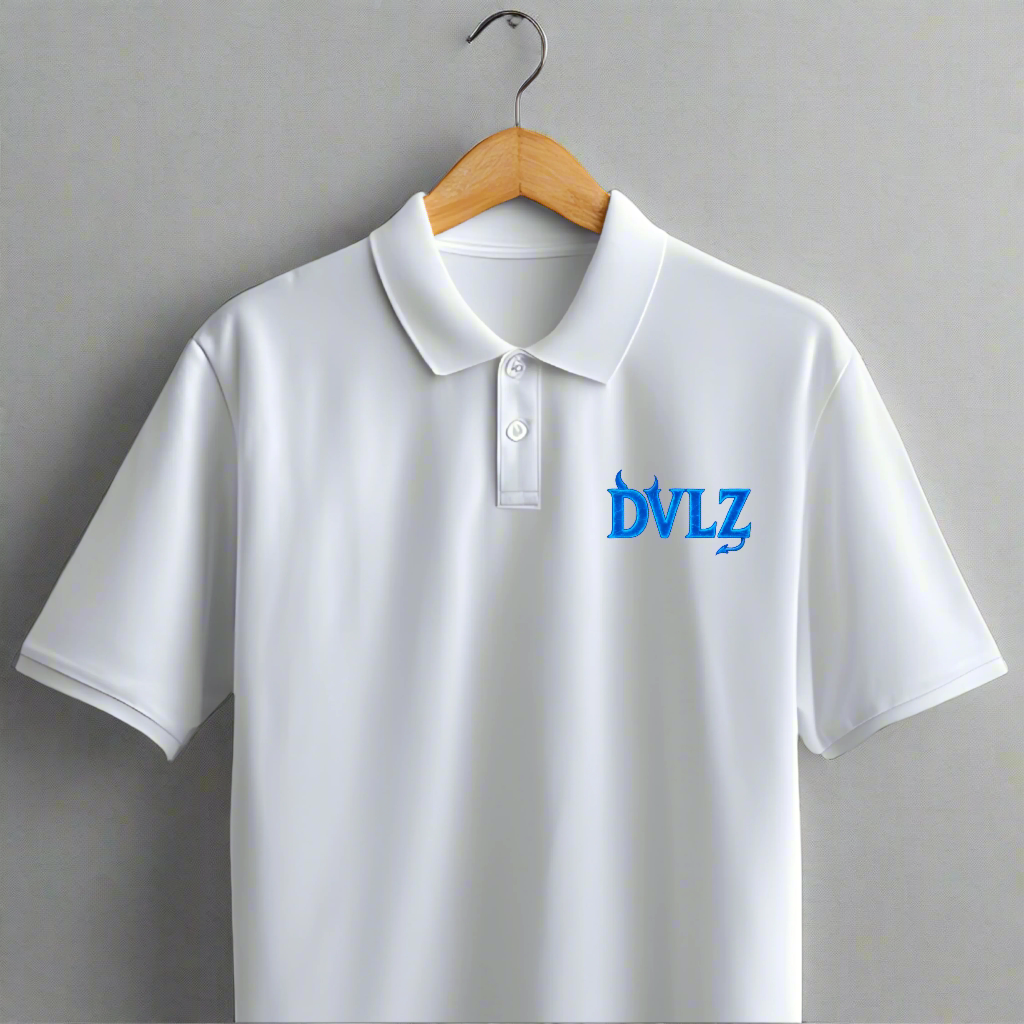 DVLZ Signature White Polo – Clean Sin